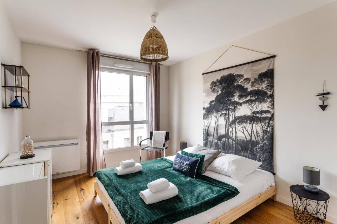 Le Vilona - T3 Moderne Avec Parking Prive Apartman Rennes Kültér fotó